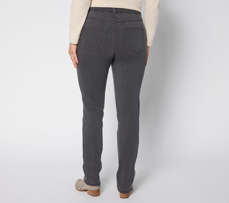 Denim & Co. Tall Black Perfect Flex Straight Leg Jean — View 3