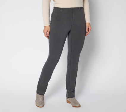Denim & Co. Tall Black Perfect Flex Straight Leg Jean