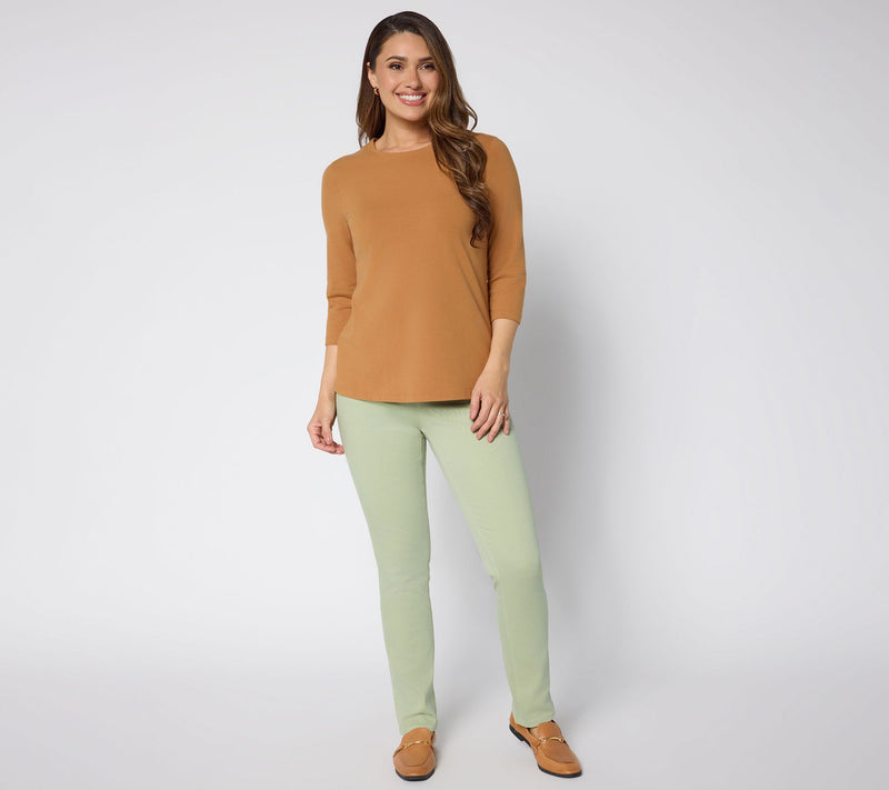 Denim & Co. Regular Color Perfect Flex Straight Leg Jean — View 4