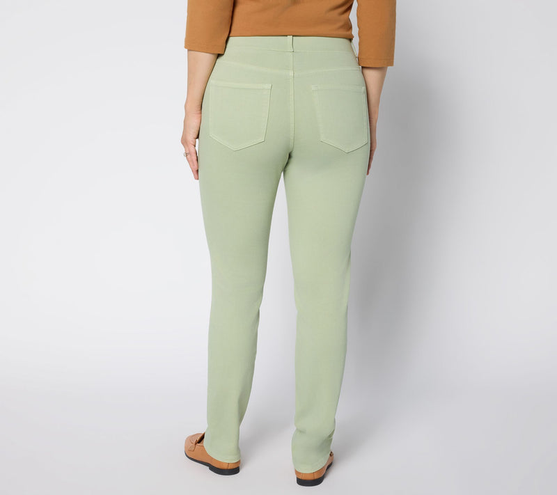 Denim & Co. Regular Color Perfect Flex Straight Leg Jean — View 3
