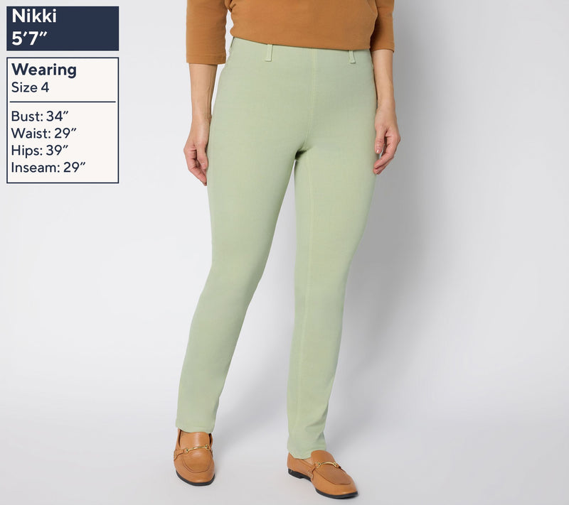 Denim & Co. Regular Color Perfect Flex Straight Leg Jean — View 2