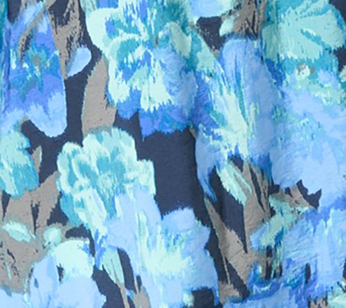 BEAUTIFUL by Lawrence Zarian Y- Neck Printed Blouse — View 10