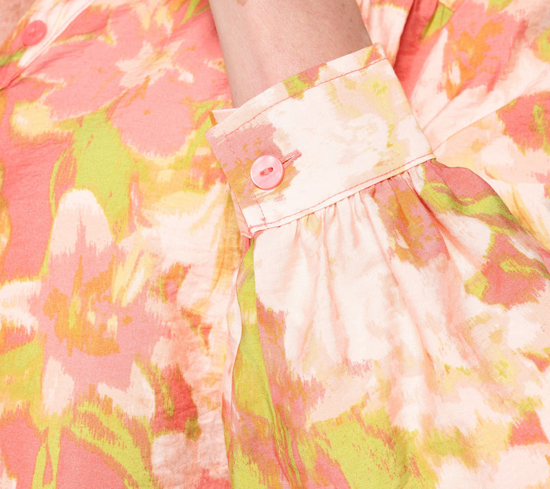 BEAUTIFUL by Lawrence Zarian Y- Neck Printed Blouse — View 6
