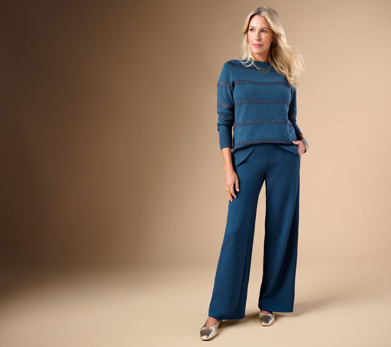 Belle by Kim Gravel Petite Perfect Ponte Pull-On Pant — View 18