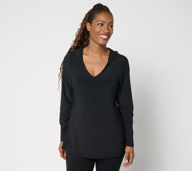 Women with Control La Roma Jersey Hooded Top — View 9