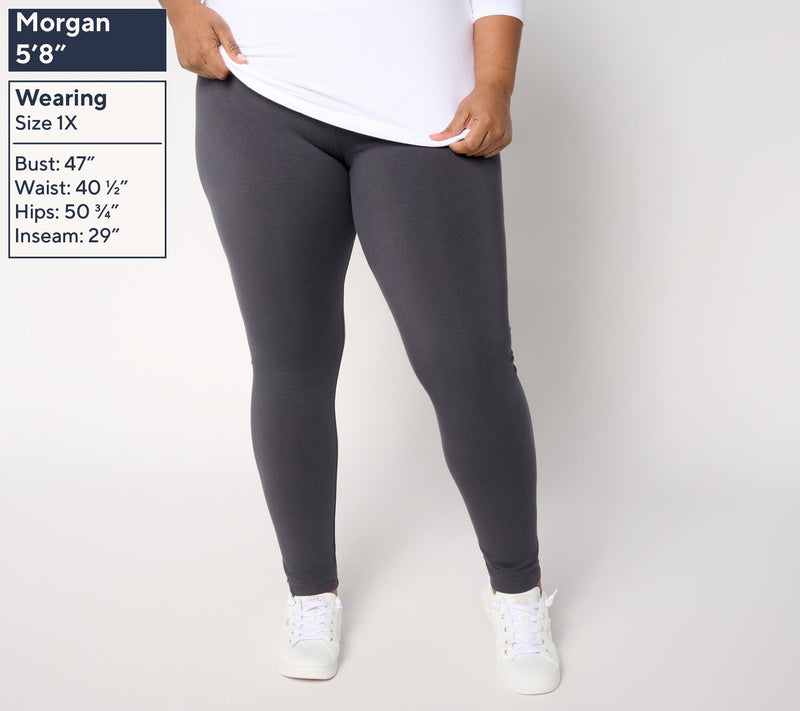 LOGO Layers by Lori Goldstein Regular Pull-On Full Length Legging — View 2