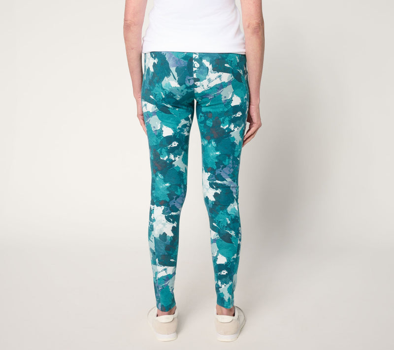 LOGO Layersby Lori Goldstein Petite Printed Knit Leggings — View 4