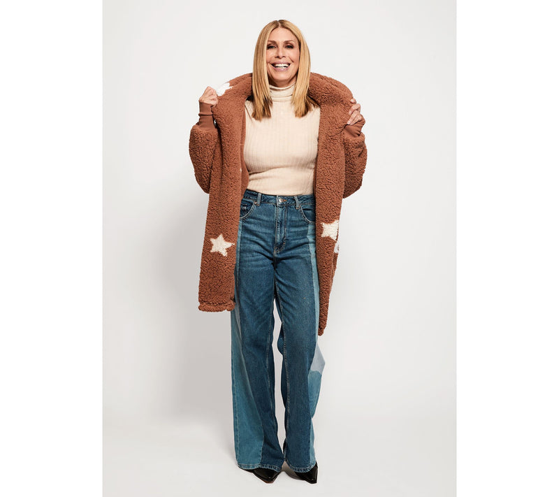 By Jill Martin Regular Sherpa Embroidered Hooded Lounger — View 17