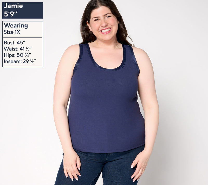 Me by Jennie Garth Hayley Reversible Knit Tank — View 2