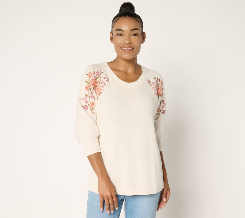 Ree by The Pioneer Woman Embroidered Pullover Sweater — View 12
