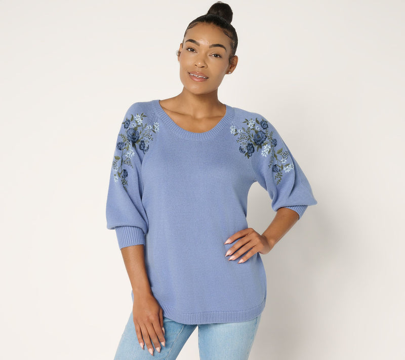 Ree by The Pioneer Woman Embroidered Pullover Sweater — View 13