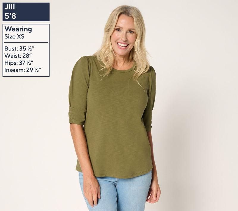 Ree by The Pioneer Woman Essentials Puff Sleeve Top — View 3