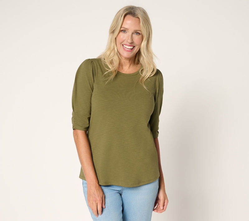 Ree by The Pioneer Woman Essentials Puff Sleeve Top — View 16