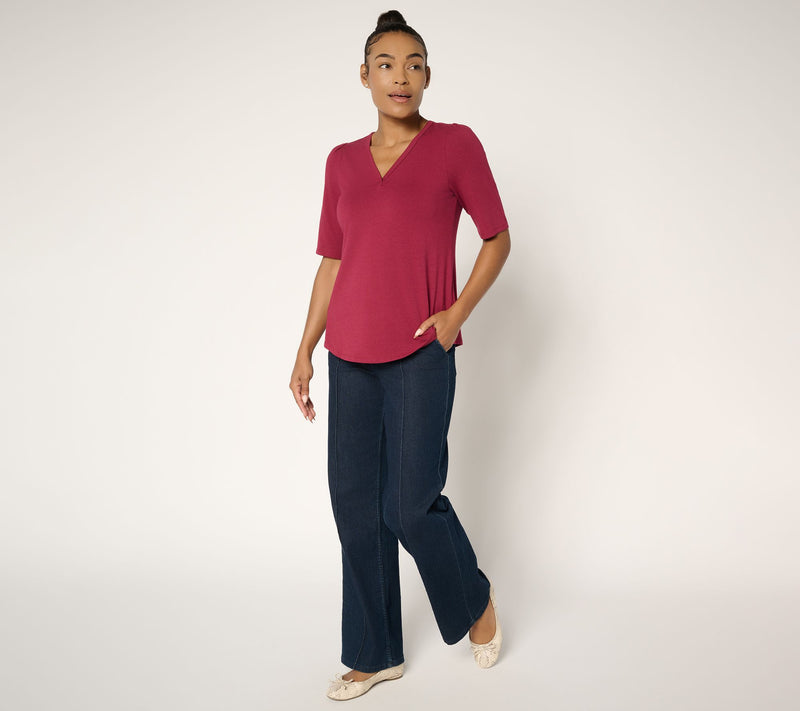 Ree by The Pioneer Woman Essentials Elbow Sleeve Top — View 5