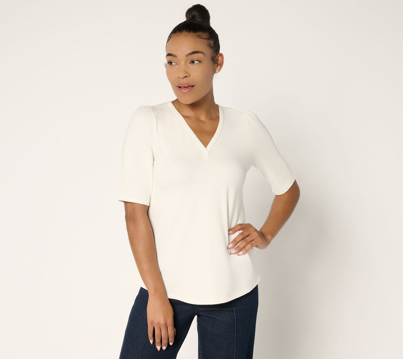 Ree by The Pioneer Woman Essentials Elbow Sleeve Top — View 11