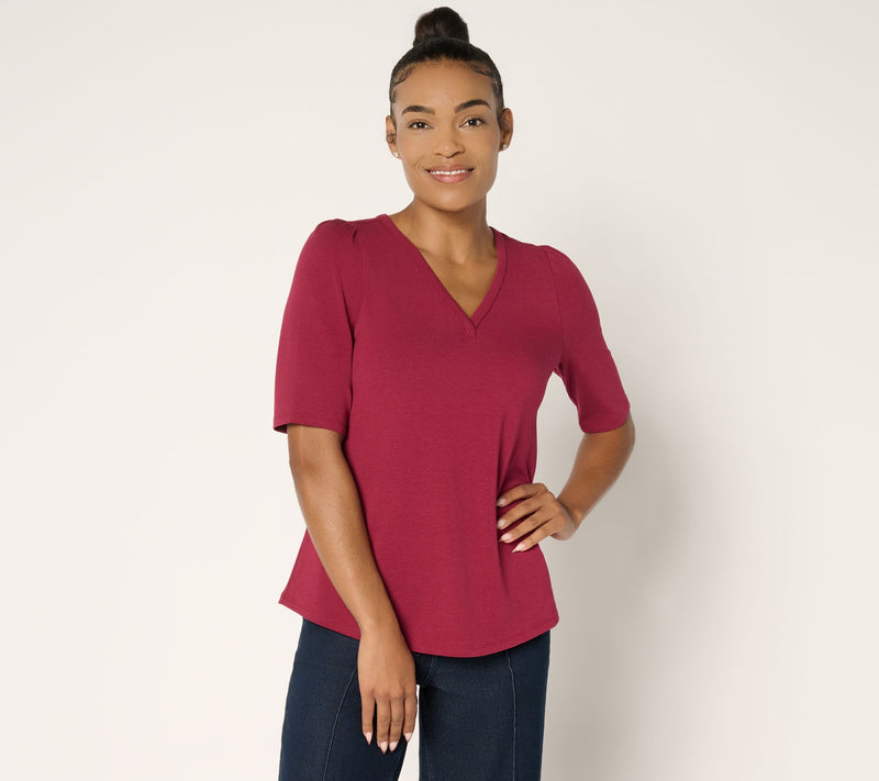 Ree by The Pioneer Woman Essentials Elbow Sleeve Top — View 13