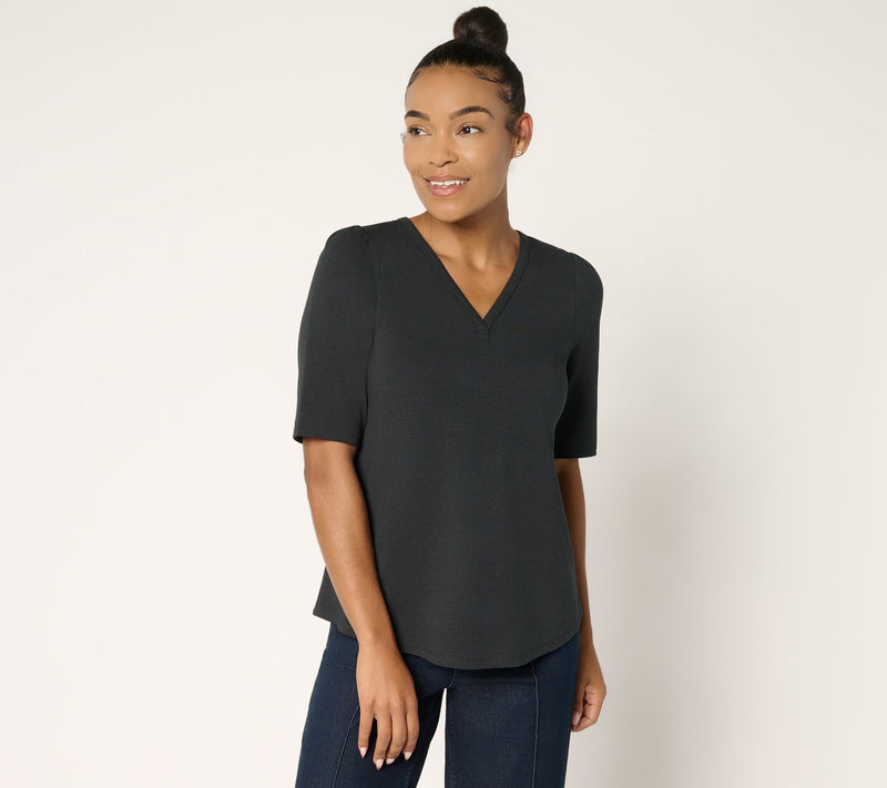 Ree by The Pioneer Woman Essentials Elbow Sleeve Top — View 14
