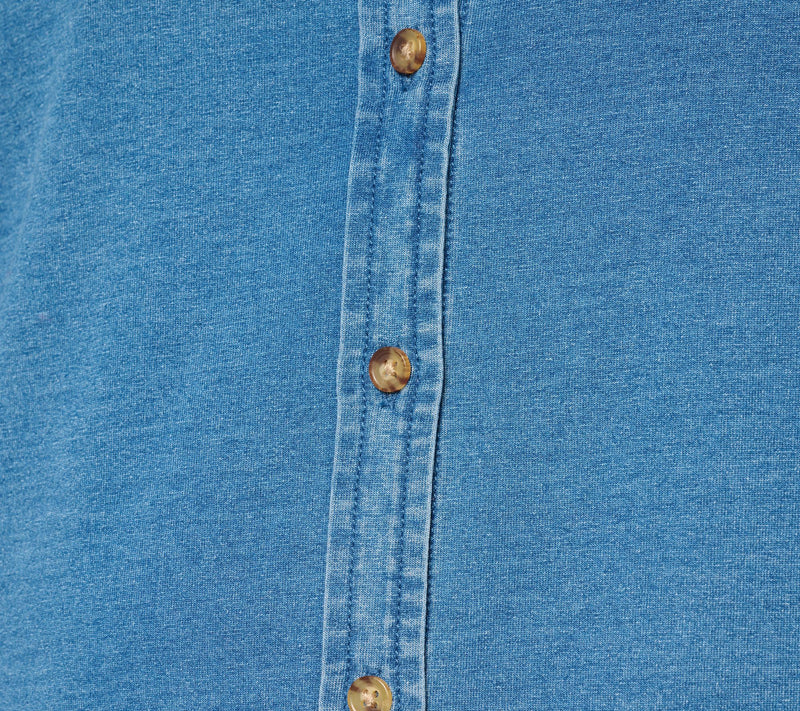 Ree by The Pioneer Woman Knit Denim Button Front Shirt — View 6