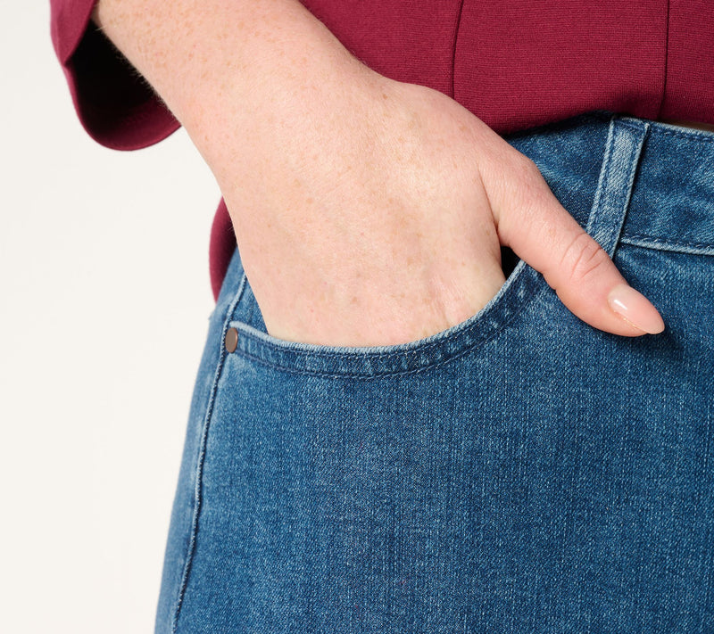 BEAUTIFUL by Lawrence Zarian Petite Classic Slim Straight Jean- Indigo — View 6