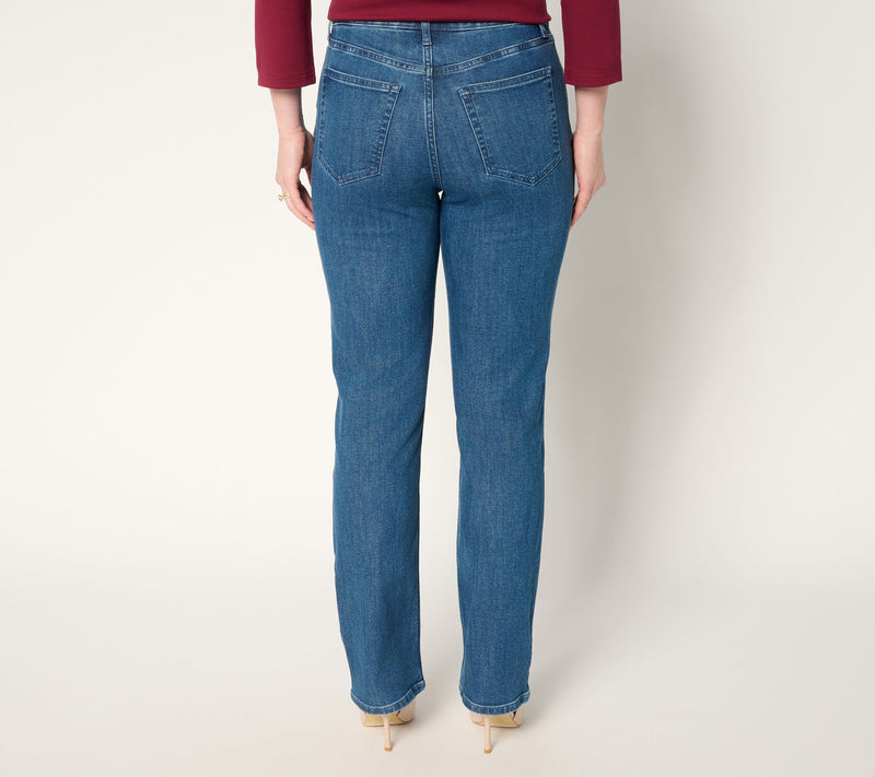 BEAUTIFUL by Lawrence Zarian Petite Classic Slim Straight Jean- Indigo — View 4