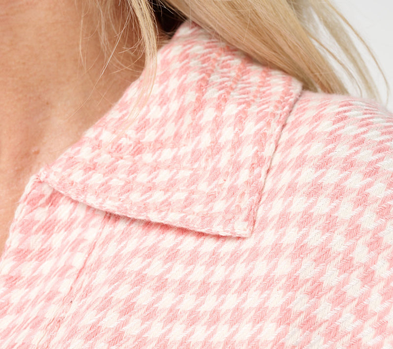 Peace Love World Boheme Houndsooth Brushed Twill Popover Top — View 6