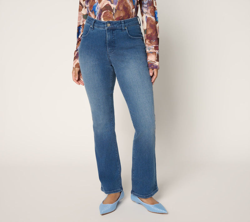 Women with Control Contour Curves Regular Indigo Jeans — View 12