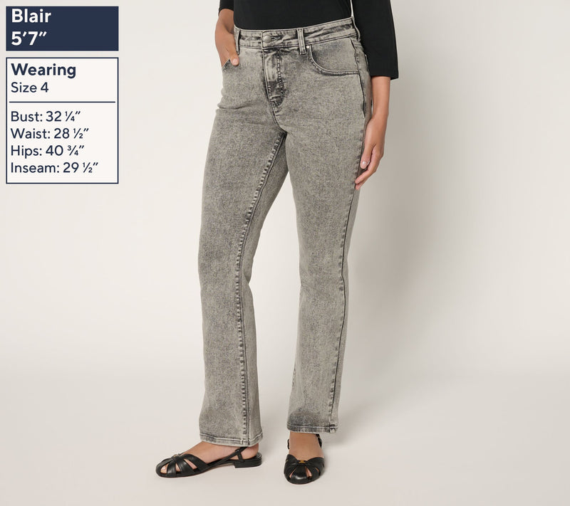 Women with Control Contour Curves Regular Black Wash Jeans — View 3