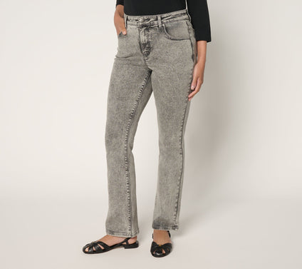 Women with Control Contour Curves Petite Black Wash Jeans