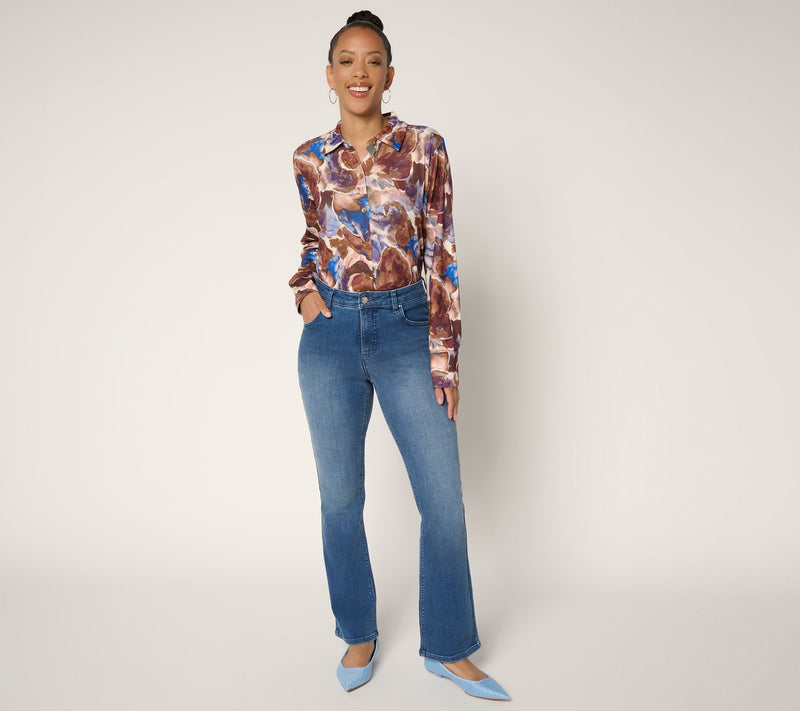 Women with Control Contour Curves Tall Indigo Jeans — View 7