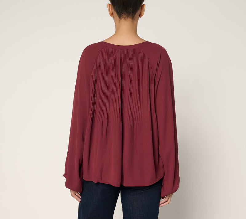 Me by Jennie Garth Alberta Pleated Blouse — View 3