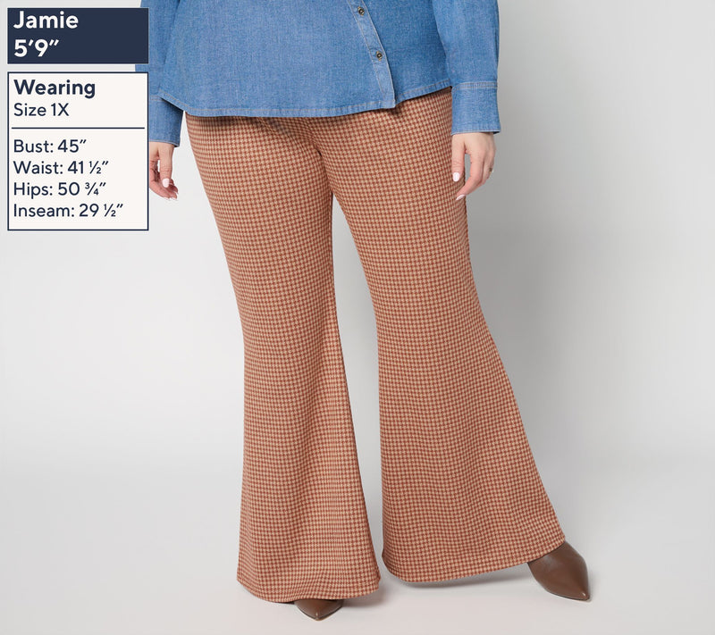 Peace Love World Regular Brushed Knit Pull-On Flare Pants — View 2