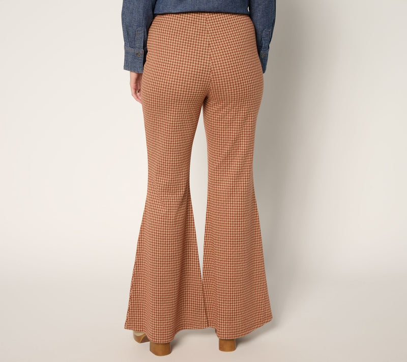 Peace Love World Regular Brushed Knit Pull-On Flare Pants — View 4