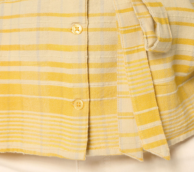 Me by Jennie Garth Laurel Plaid Blouse with Self Belt — View 5