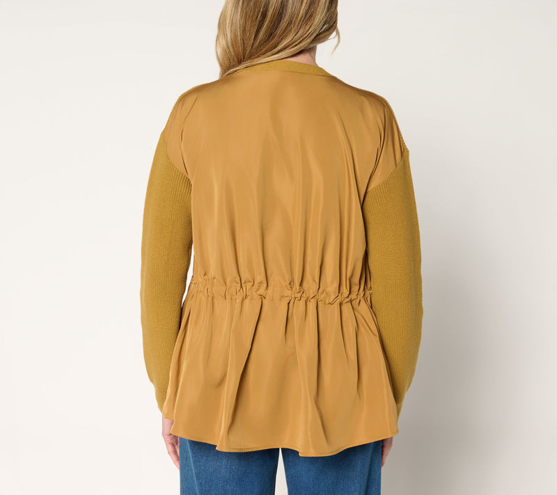LOGO by Lori Goldstein Mix Media Cardigan — View 11