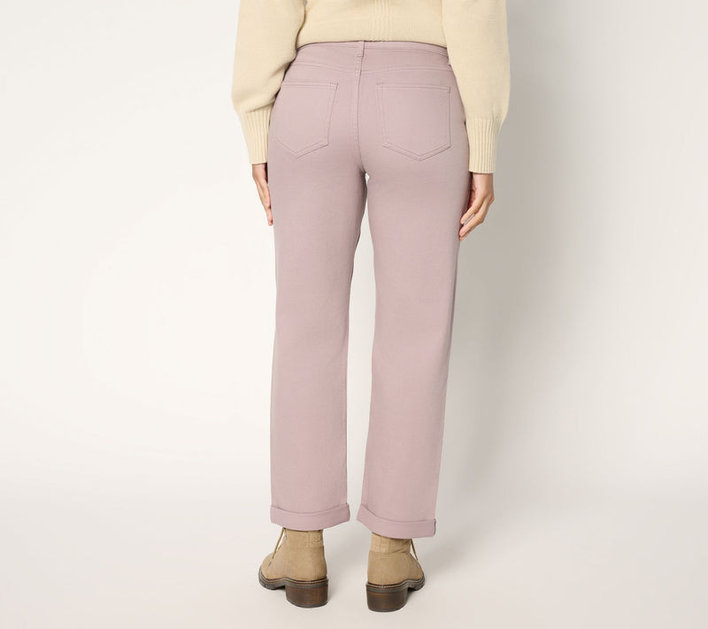 LOGO by Lori Goldstein Regular Color Denim Boyfriend Jean — View 14