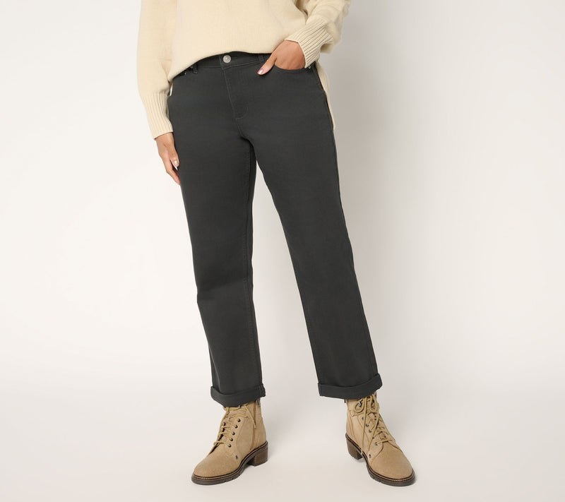 LOGO by Lori Goldstein Tall Color Denim Boyfriend Jean — View 7