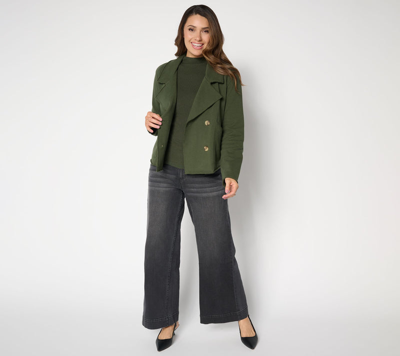 Studio Park x Amy Stran Double Breasted French Terry Jacket — View 5