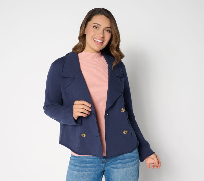 Studio Park x Amy Stran Double Breasted French Terry Jacket — View 11