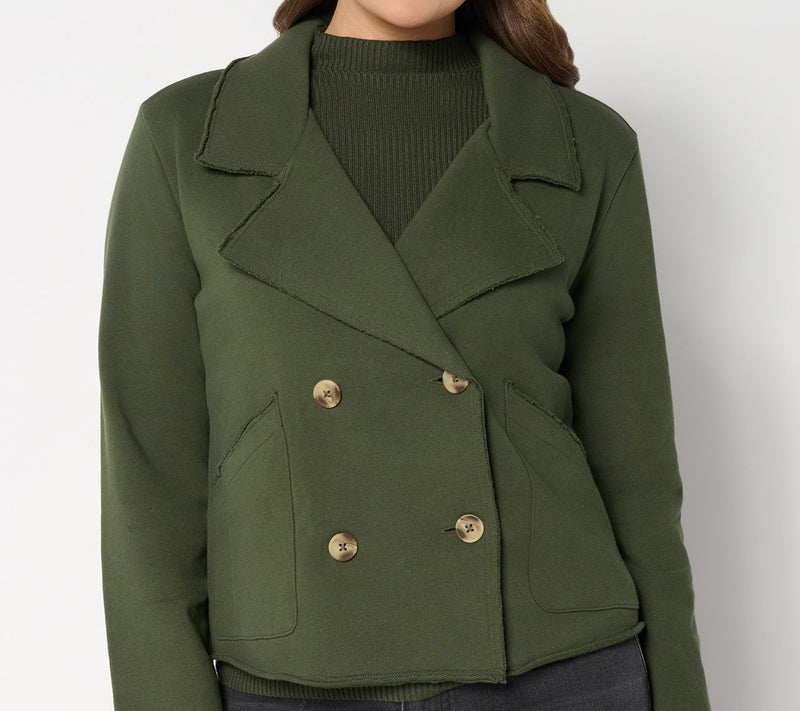 Studio Park x Amy Stran Double Breasted French Terry Jacket — View 6