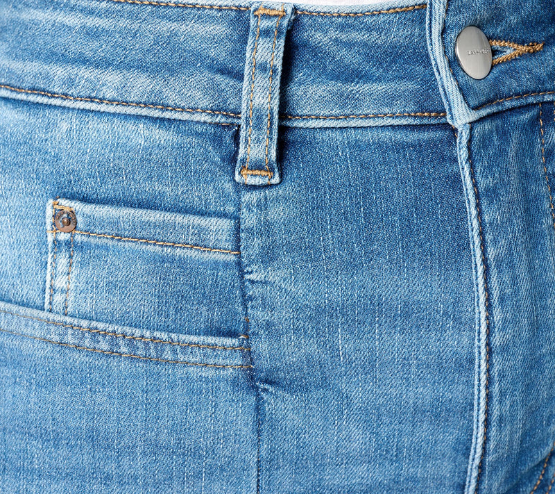 Warp & Weft NCE Jet-Stretch Wide-Leg Jeans with Front Seam — View 8