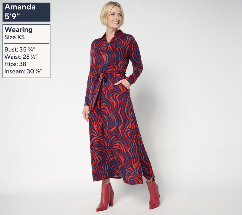 Women with Control Printed Yummy Jersey Maxi Dress — View 2