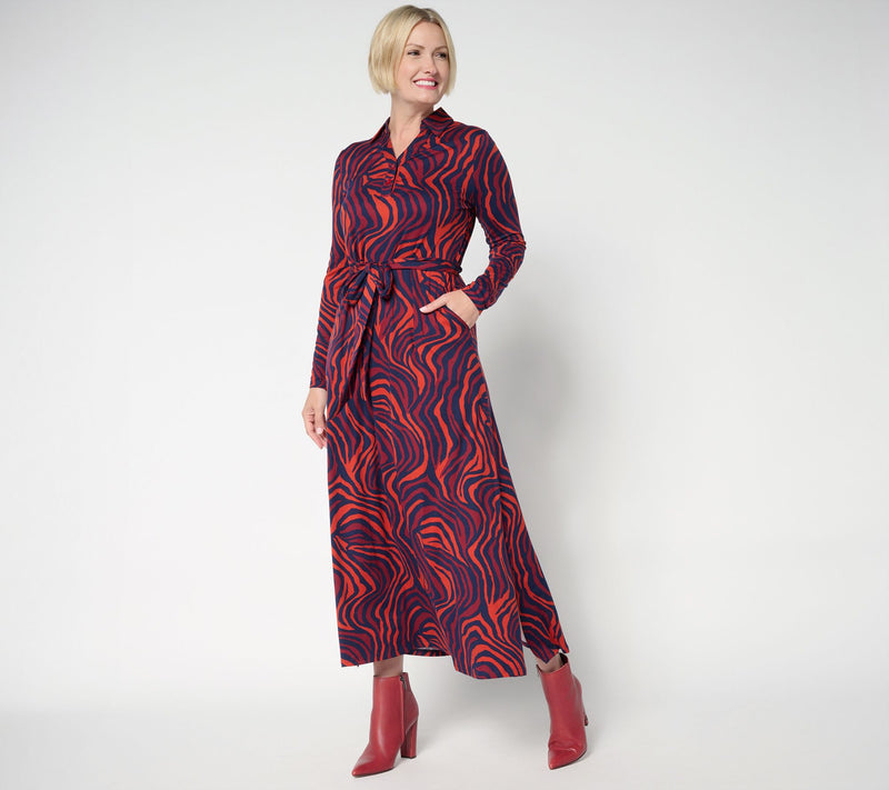 Women with Control Printed Yummy Jersey Maxi Dress — Main view