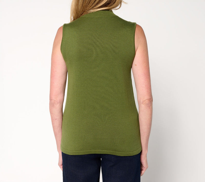 Joan Rivers Wardrobe Builders 2-Pack Mock Neck Sleeveless Swtr — View 4