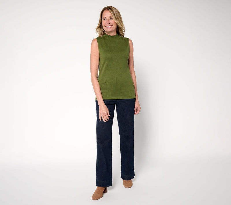 Joan Rivers Wardrobe Builders 2-Pack Mock Neck Sleeveless Swtr — View 5