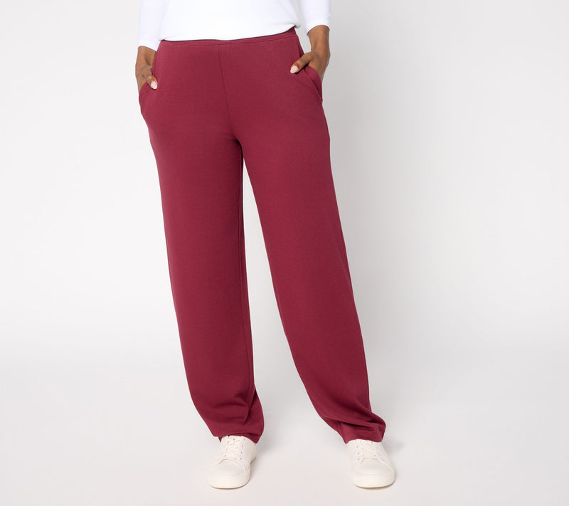 Denim & Co. Regular Knit Twill Straight Leg Pull-On Pant — View 9