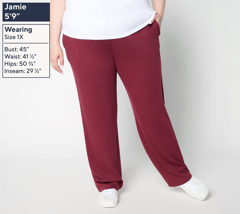 Denim & Co. Regular Knit Twill Straight Leg Pull-On Pant — View 10
