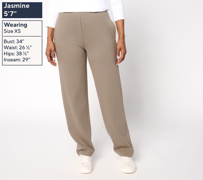 Denim & Co. Regular Knit Twill Straight Leg Pull-On Pant — View 11