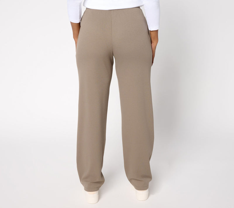 Denim & Co. Regular Knit Twill Straight Leg Pull-On Pant — View 12