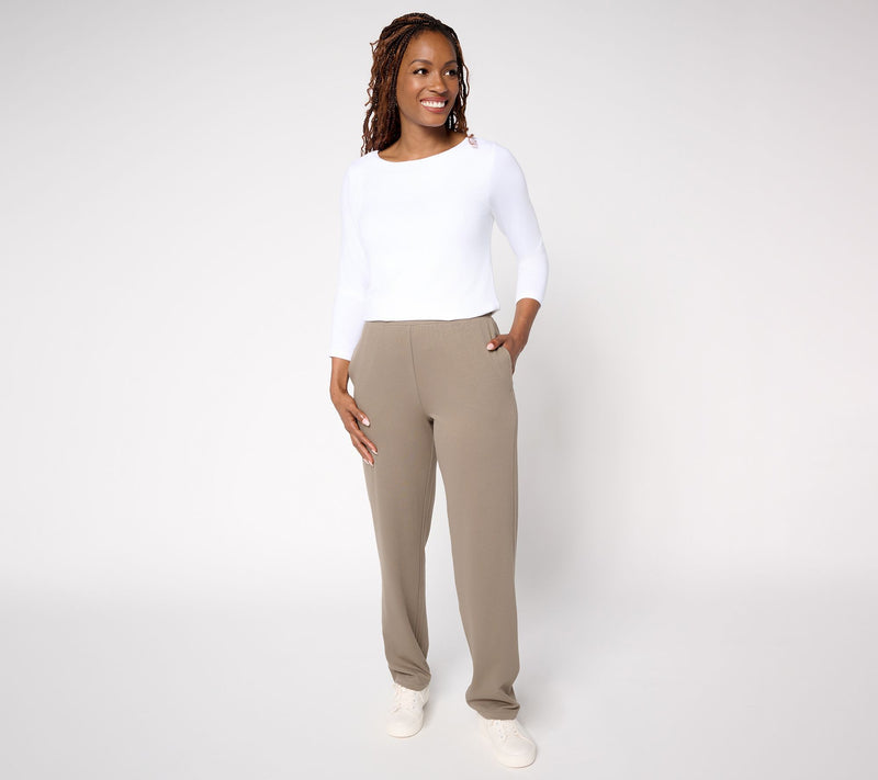 Denim & Co. Regular Knit Twill Straight Leg Pull-On Pant — View 13