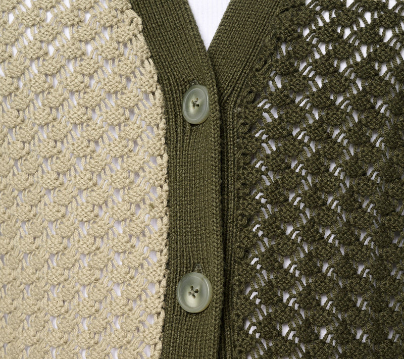 AnyBody Cotton Color Block Button Front Sweater Cardigan — View 6